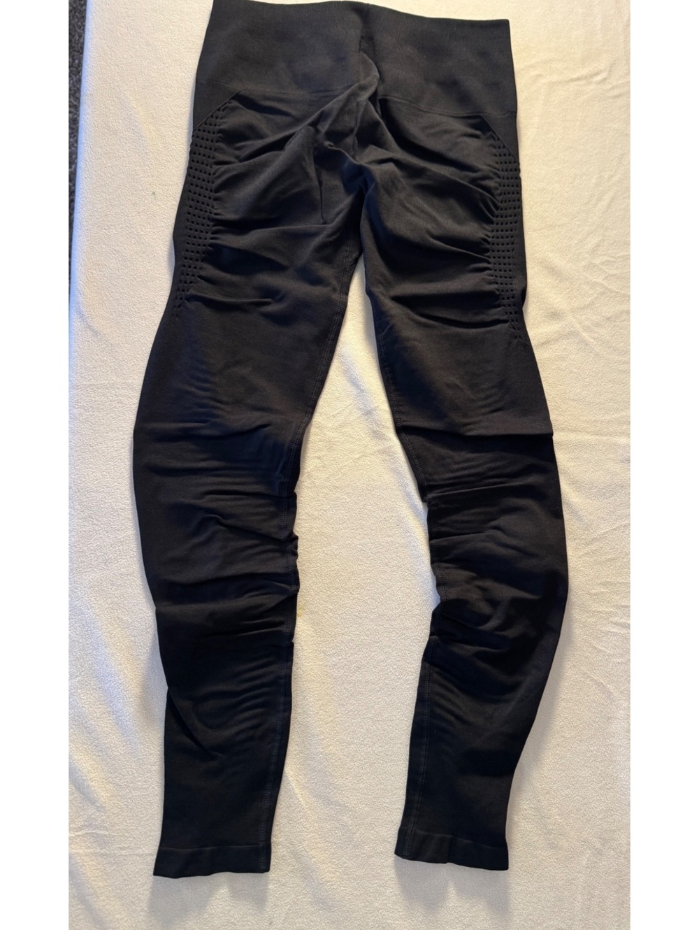 Women’s Black Ruched Athletic Leggings Size L